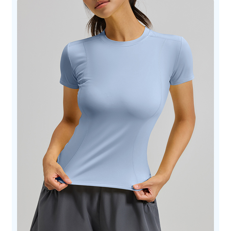 T Shirt Tight Fit - T-shirt de yoga ajusté pour femme,