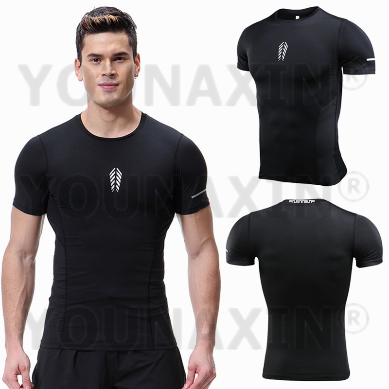 T Shirt Tight Fit - T-Shirt manches courtes homme Gym course
