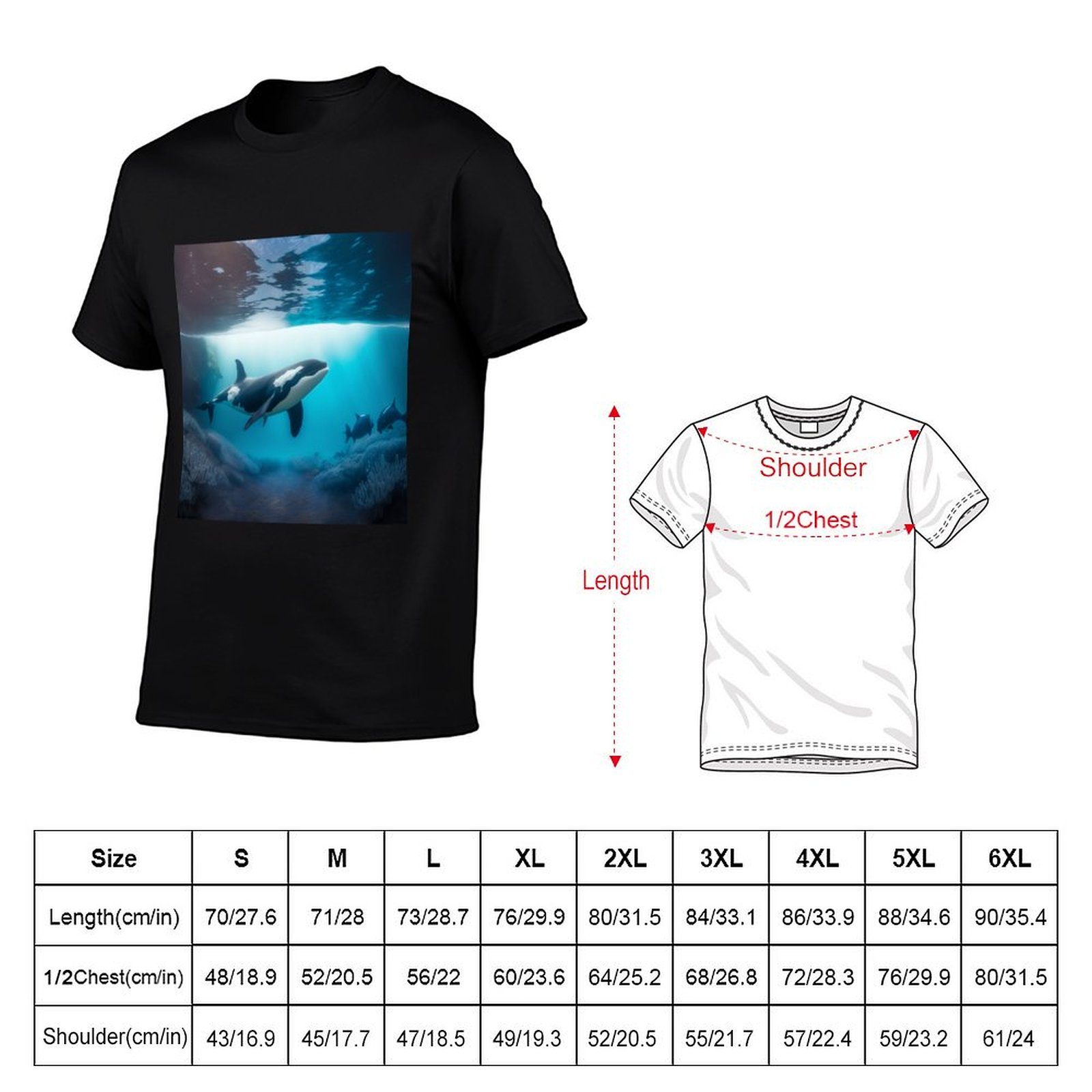 T-shirt Under Sea Orca, t-shir - Undershirt Crew Neck avis et prix